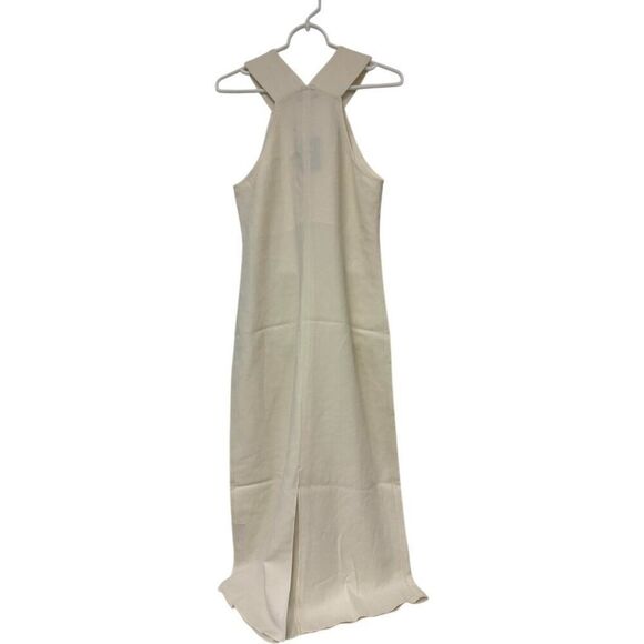 Massimo Dutti Womens Midi Dress Size S off White Halter Neck 6662/632 NWT - Picture 4 of 11